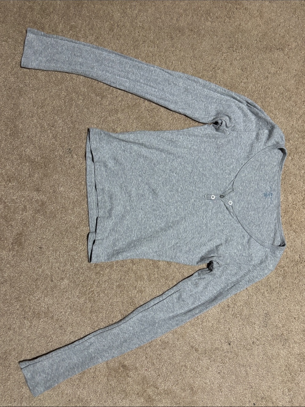 Brandy Melville Zelly Long Sleeve Top in Light Heather Grey